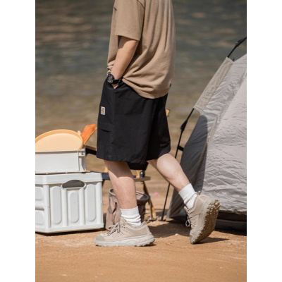 工装裤男夏季新款户外宽松直筒型休闲裤机能口袋大码裤子