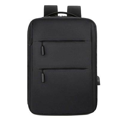 安居先森 B005 04系款 商务双肩包40*30*14cm牛津布黑色 黑色 14寸