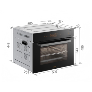 方太 嵌入式蒸烤箱蒸烤炖炸四合一家用大容量精准控温大蒸汽加湿烤多功能蒸烤一体机蒸烤箱 ZK48-02-E3*