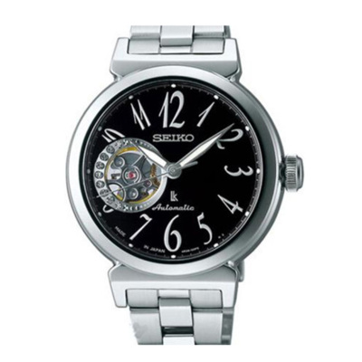 精工SSA897J1自动机械表女性休闲表蓝宝石镜面不锈钢折叠扣长效防水100米优雅设计