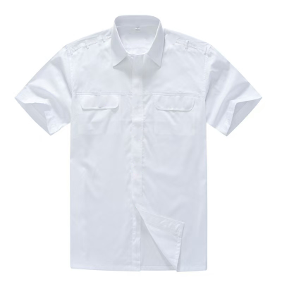 天富星新款商务制服短袖衬衣工作服衬衫 白色 件