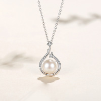 S925纯银天然淡水珍珠项链女款耳饰套装送妈妈送老婆女友七夕礼物送女朋友老婆情人节七夕生日礼物
