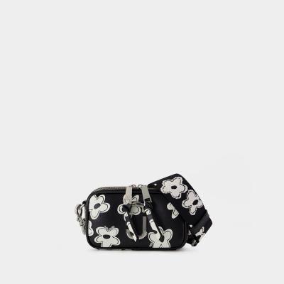 MARC JACOBS女士小号真皮拼接斜挎包通勤手提锁扣链条包日常百搭