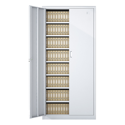 湘渭收纳柜财务档案柜资料柜加厚文件柜办公室带锁铁皮柜凭证柜八层