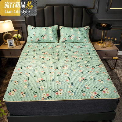 天然乳胶冰丝凉席三件套天丝空调软席可水洗折叠1.5米1.8m床席子 三维工匠凉席/凉枕