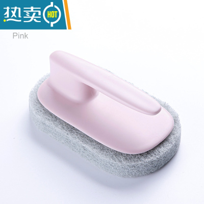 敬平浴缸刷清洁刷卫生间器地板刷瓷砖浴室厕所地砖洗漱台刷子 樱花粉