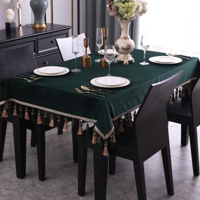 家柏饰(CORATED)欧式大圆桌桌布布艺圆形纯色素色深色现代简约茶几台布餐桌墨