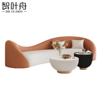 智叶舟接待沙发组合210*85*75cm(3+茶几)套