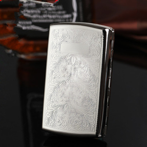 唐草12支装烟盒男女超薄便携小巧创意个性潮铜金属防水香菸盒 富贵繁花