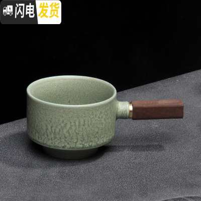 三维工匠懒人石磨半自动茶具套装陶瓷家用功夫泡茶器创意个性复古防烫茶壶 桔红色万古绿茶壶无盖子