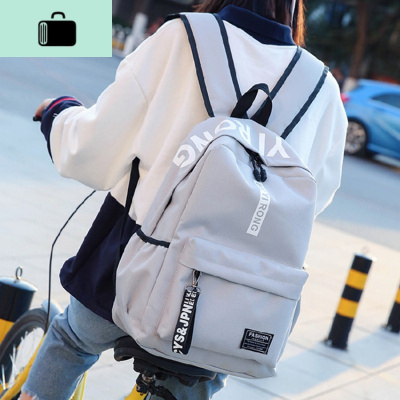 学院风初中学生书包男女韩版简约百搭初高中学生休闲旅行双肩背包NEW LAKE女士双肩包