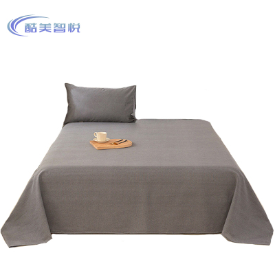 酷美智悦 灰色老粗布床单+1枕套120*230cm KM-FZ211 套