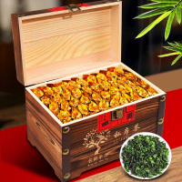 痴福 铁观音茶叶新茶兰花香乌龙茶高档木质礼盒装节日礼品小泡装茶叶500克