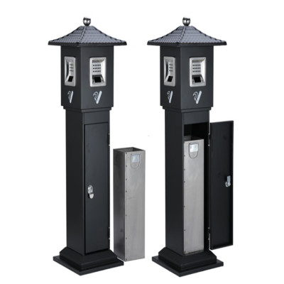 中锐智采YH-290 烟蒂柱长 300*宽300*高1120MM 304不锈钢含安装