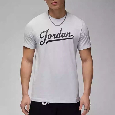 NIKE耐克短袖T恤JORDAN运动休闲针织透气圆领男装FN5959-100 D