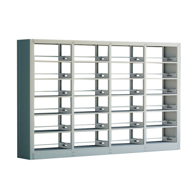 臻远ZY4072614 钢制书架资料架 双面6层一列四组白色 3700*450*2000mm