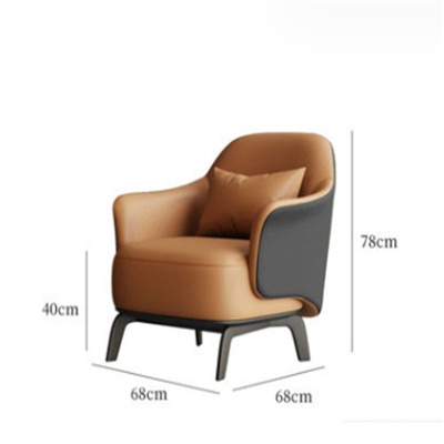 白寅 BY-SFCJZH-002 一桌两椅橙色+黑色[圆桌60*57] 西皮(单位:套)