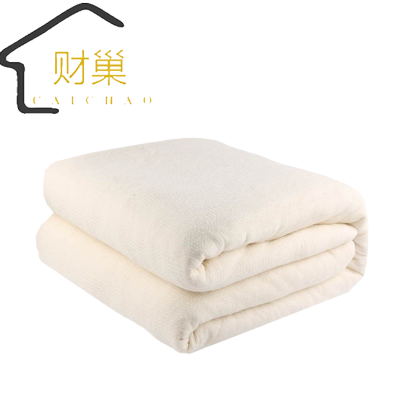 财巢 100%新疆长绒棉花褥加厚秋冬被棉被棉褥被芯(120*200cm 4斤)/条