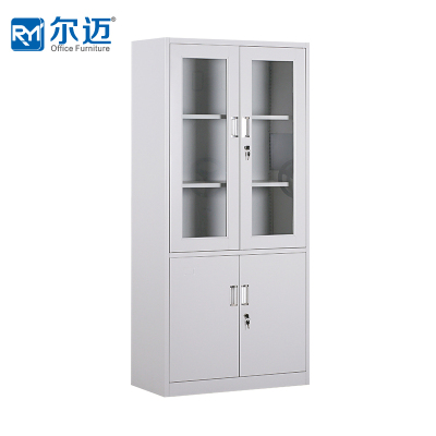 尔迈 文件柜铁皮柜办公柜钢制资料柜储物柜带锁钢制档案柜 大器械柜