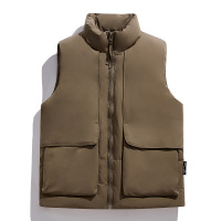 男装秋冬季新款羽绒马甲白鸭绒立领百搭保暖无袖坎肩青年外套