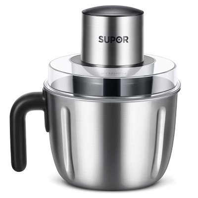 苏泊尔(SUPOR)绞肉机 绞馅机 家用多功能碎肉机 [便捷把手]双刀配置 2.2L 不锈钢JR56S-U