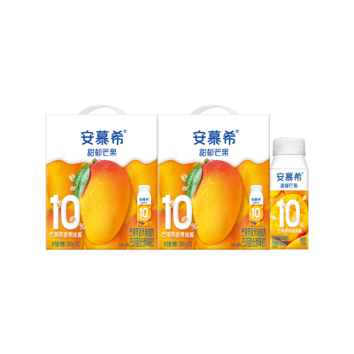 [8月生产]伊利安慕希芒果燕麦风味酸牛奶200g*10盒*2箱礼盒装