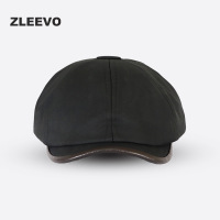 / 纯色鸭舌帽帽子复古男士报童帽女画家帽英伦百搭春秋