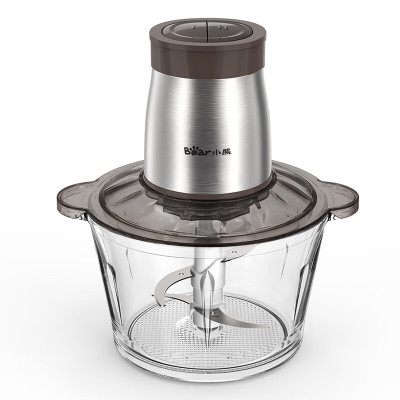 小熊(Bear)绞肉机家用电动多功能肉馅打肉机搅拌切菜 玻璃碗不锈钢刀头QSJ-D03W5