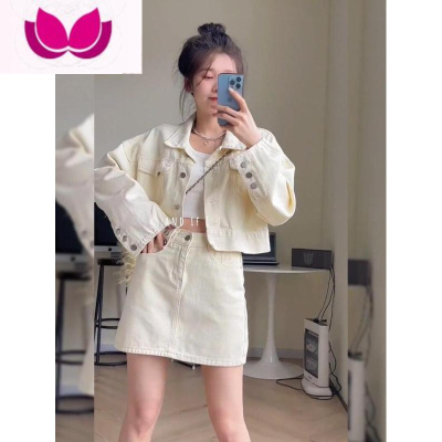 七斓牛仔半身裙套装女新款小个子穿搭一整套小香风减龄套连衣裙子