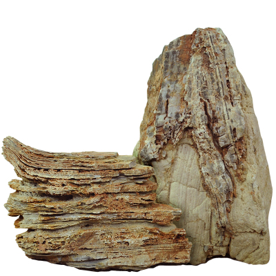 千层石鱼缸造景石缸造景装饰鱼缸假山石多层石头