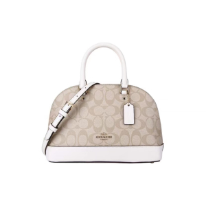 蔻驰(COACH)女包 小号女士PVC老花女单肩包手提包女斜挎包贝壳包 F27583 CH468 F27583IMDQC