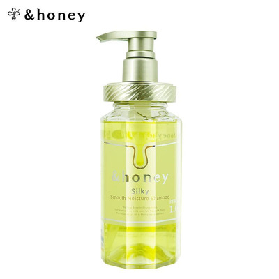 安蒂花子(&honey)洗发水日本进口水感丰盈樱花洗发水无硅油洗发露改善毛躁头皮护理 蜂蜜润养洗发水440ml