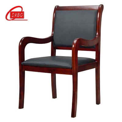 DXBG会议室酒店学校会客椅扶手实木脚办公培训椅子实木会议椅[工厂现做 7天内发货]