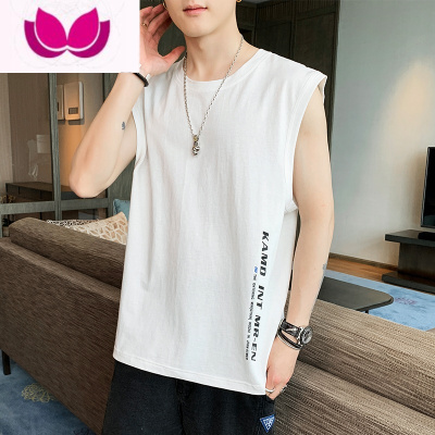 七斓背心男士无袖t恤夏季薄款健身运动外穿冰丝速干潮流ins上衣服