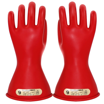 正品双安低压500V绝缘手套 00级2.5KV轻溥舒适乳胶电工防护