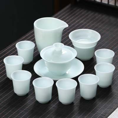 MULTIPOTENT整套功夫茶具套装中国白瓷羊脂玉冰种套装影青精美伴手礼盒