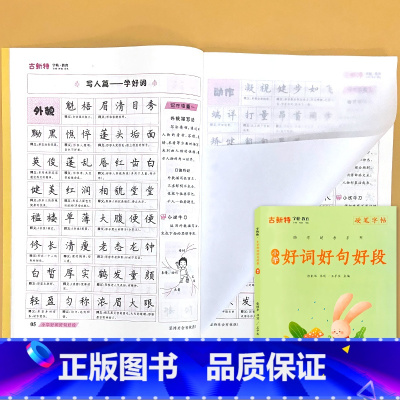 古新特 硬笔字帖 小学好词好句好段 [正版]硬笔字帖三字经弟子规千字文唐诗宋词精选款国学经典小学生传统文化描红本好词好句