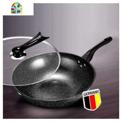 炒锅不粘锅平底锅无油烟家用炒菜锅燃气灶电磁炉适专用铁锅 FENGHOU 32cm智能感温不粘锅