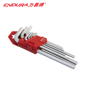 力易得(ENDURA)9件套公制加长平头内六角 内六角扳手组套 E1554