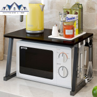 微波炉置物架架子桌面烤箱双层厨房多功能收纳架免打孔调料架台面 三维工匠