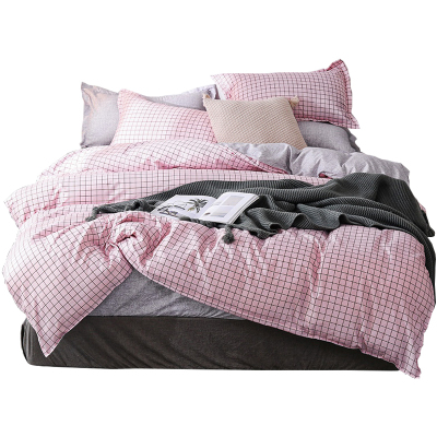 美帮汇床单被套四件套 简约北欧宿舍三件套学生单人被子全套个性黑白