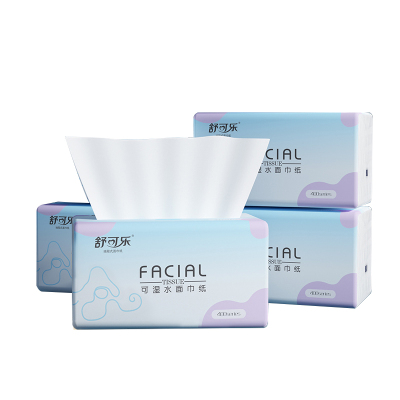 舒可乐 抽取式纸面巾360张每包原生木浆抽纸纸巾实惠装餐巾纸家庭装纸抽卫生纸家用母婴可用 4包装