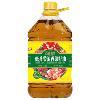 鲁花低芥酸浓香菜籽油香味家族系列4.36L