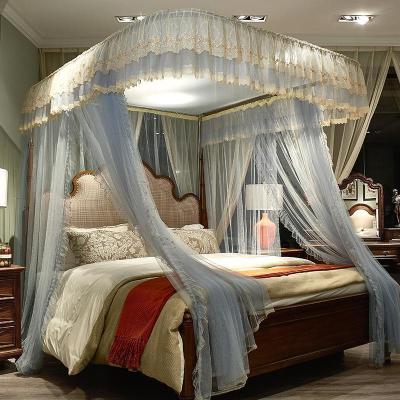 家柏饰(CORATED)U型导轨蚊帐轨道卧室支架家用1.8m床幔公主风1.5欧式加密加厚落地