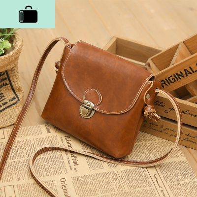 复古小包包女软小皮包百搭超轻森系夏天小清新韩版学生单肩斜挎包NEW LAKE女斜挎包