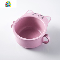 幼儿园餐盘分格卡通可爱家用防摔防烫创意卡通儿童碗餐具套装 FENGHOU 猫咪餐盘套餐粉5件套