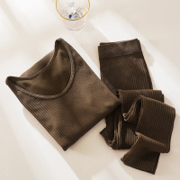 秋冬保暖套装女薄款修身美体秋衣秋裤打底内穿百搭纯色内衣_576