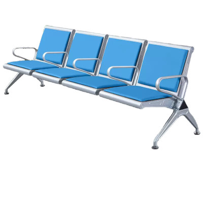 晋舰 靠背排椅中间带扶手加厚机场银行车站医院等候椅连椅四人位有垫