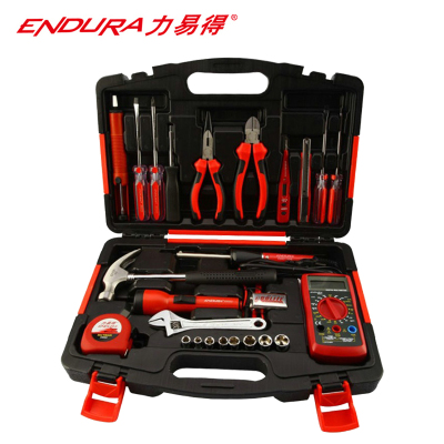 力易得(ENDURA) 24件套电讯工具组套 维修组套 手动工具组套五金工具箱 货号E1419