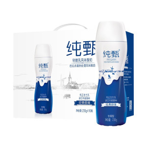 蒙牛 纯甄小蛮腰风味酸奶乳畅饮型经典原味 230g*10瓶/提 12月产